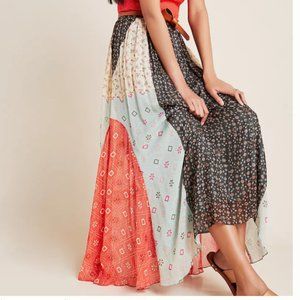 Anthropologie Margot Pleated Maxi Skirt
